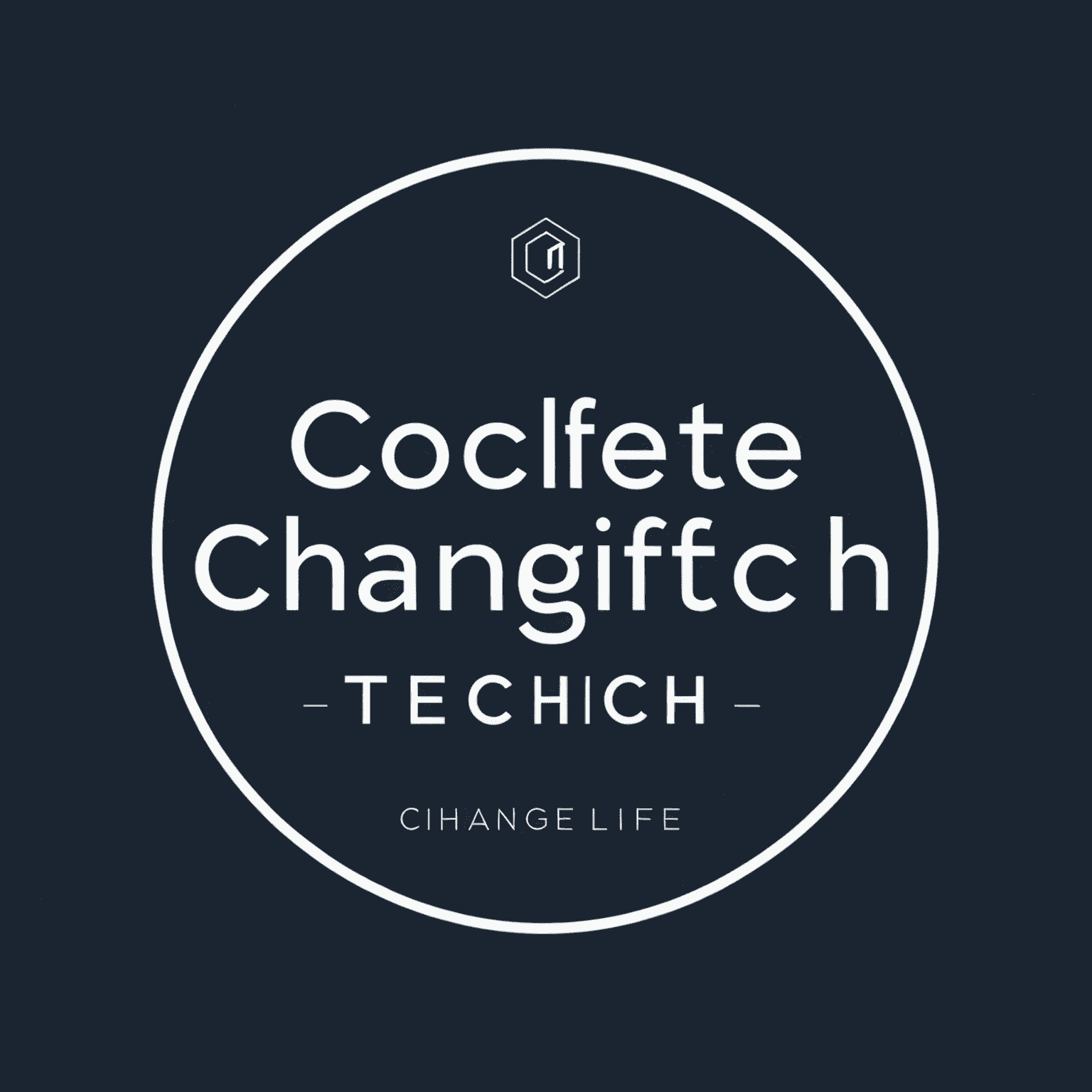 ChangeLIFETech logo featuring a modern, minimalist design with the company name in white text on a deep navy blue background