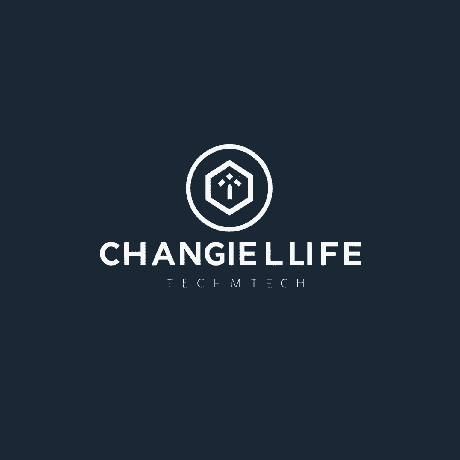 ChangeLIFETech logo featuring a modern, minimalist design with the company name in white text on a deep navy blue background