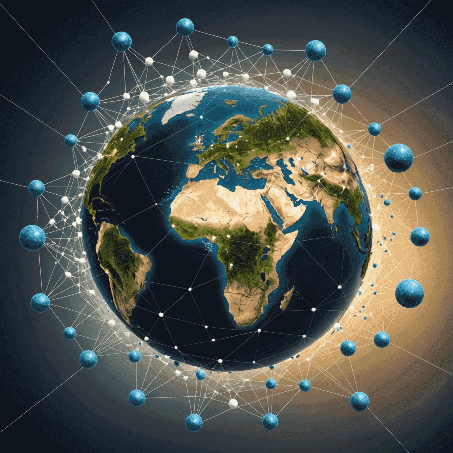 A visual representation of the global internet network, with interconnected nodes and data streams, symbolizing the transformative impact of the internet revolution on communication, business, and society.