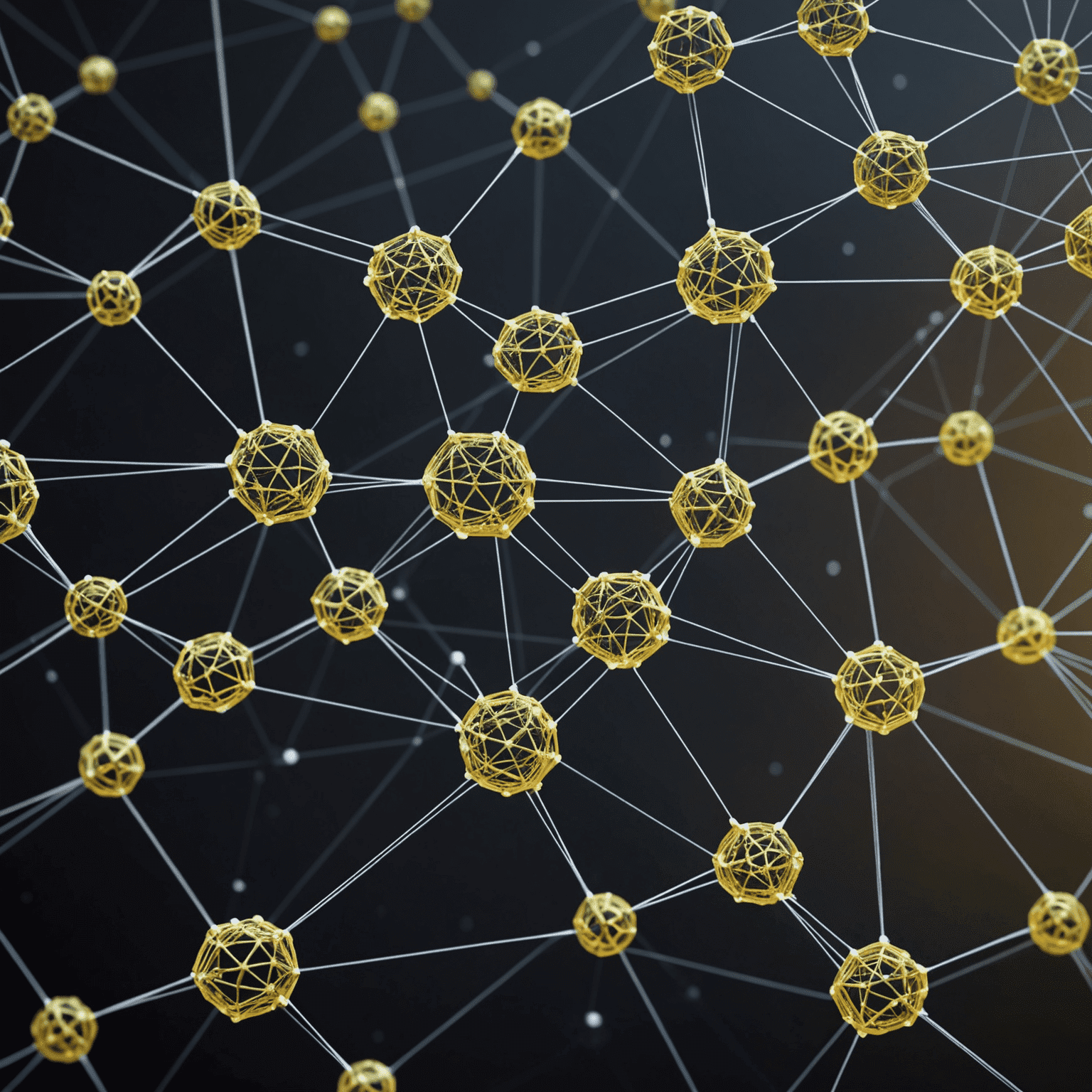 A conceptual image of a decentralized network, with multiple nodes connected in a web-like structure, symbolizing the potential of blockchain technology to redistribute power and create new economic opportunities.